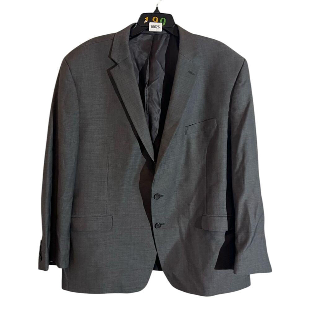 Lauren Ralph Lauren 100% Wool Blazer Jacket 2 Button Closure Mens Size 52R Gray